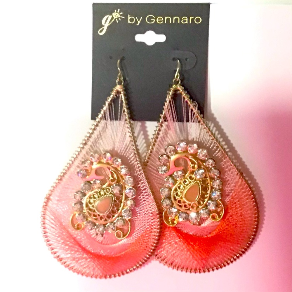 NWT G BY GENNARO BLING HAND WOVEN EARRINGS